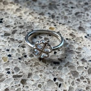 Silver 4 Leaf Clover Ring